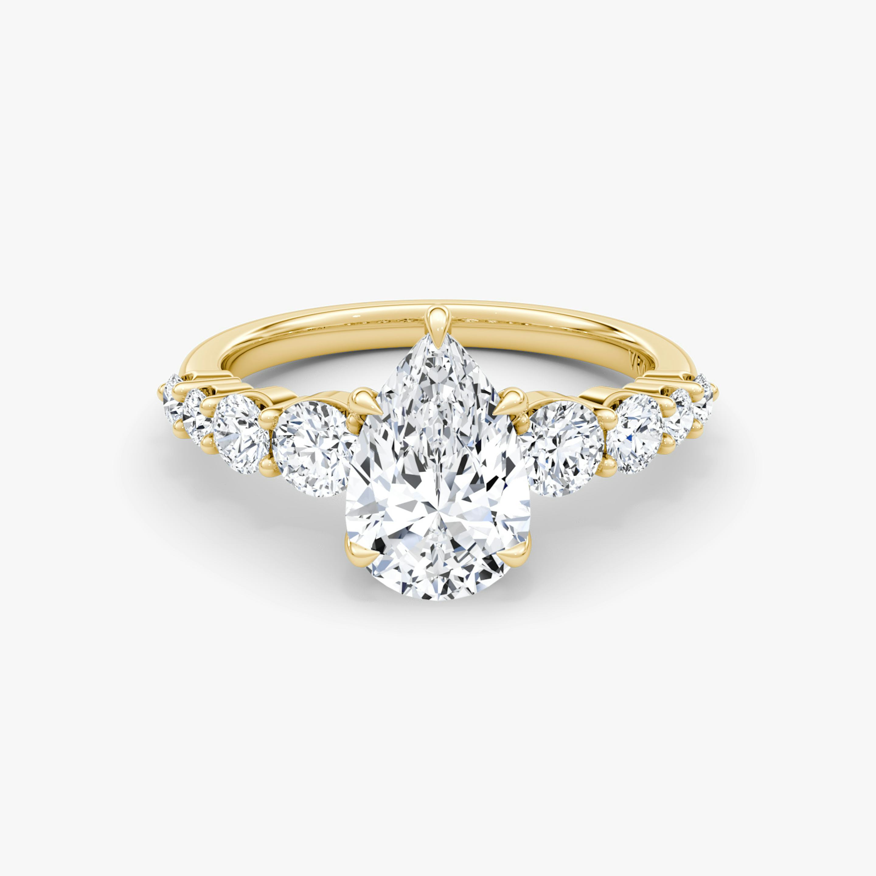 The Graduated Band | Pear | 18k | 18k Yellow Gold | Diamond orientation: vertical | Carat weight: See full inventory
