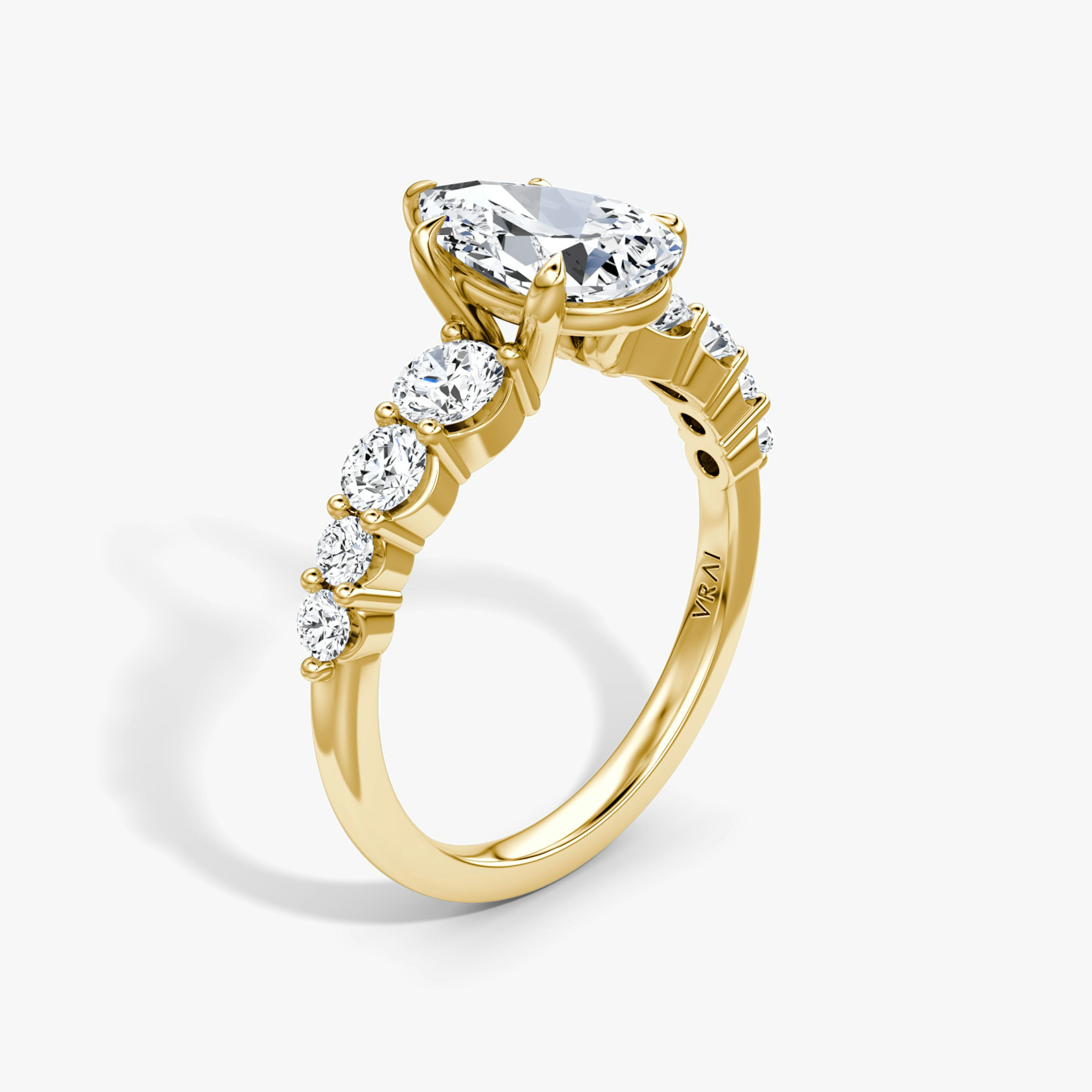 The Graduated Band | Pear | 18k | 18k Yellow Gold | Diamond orientation: vertical | Carat weight: See full inventory