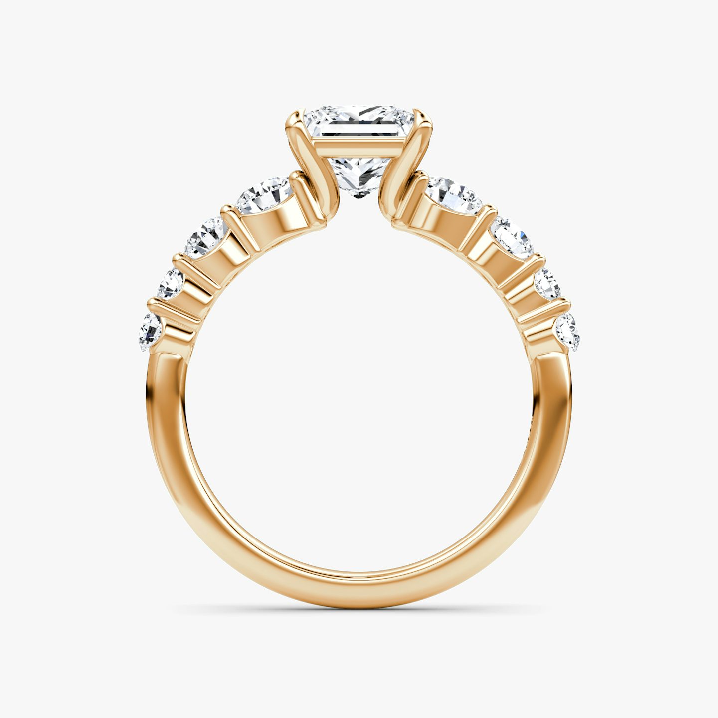 The Graduated Band | Princess | 14k | 14k Rose Gold | Diamond orientation: vertical | Carat weight: See full inventory