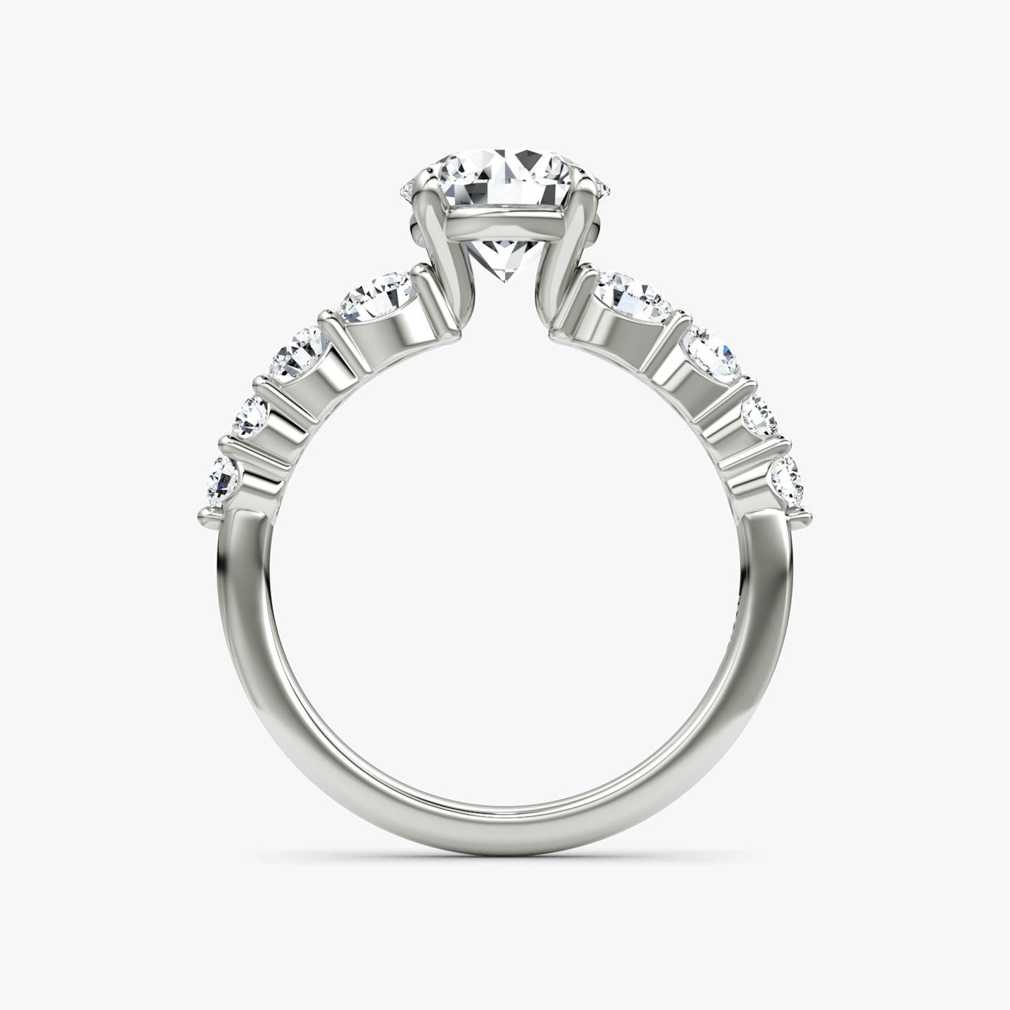 The Graduated Band | Round Brilliant | 18k | 18k White Gold | Carat weight: See full inventory | Diamond orientation: vertical