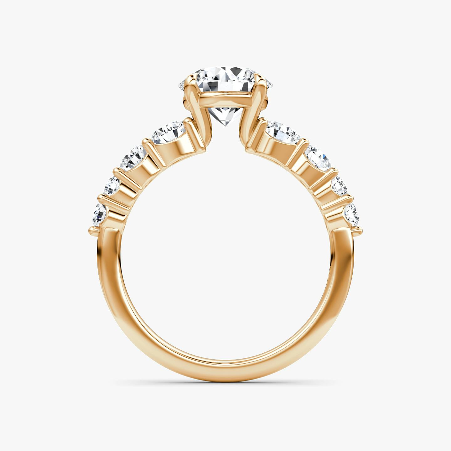 The Graduated Band | Round Brilliant | 14k | 14k Rose Gold | Carat weight: See full inventory | Diamond orientation: vertical