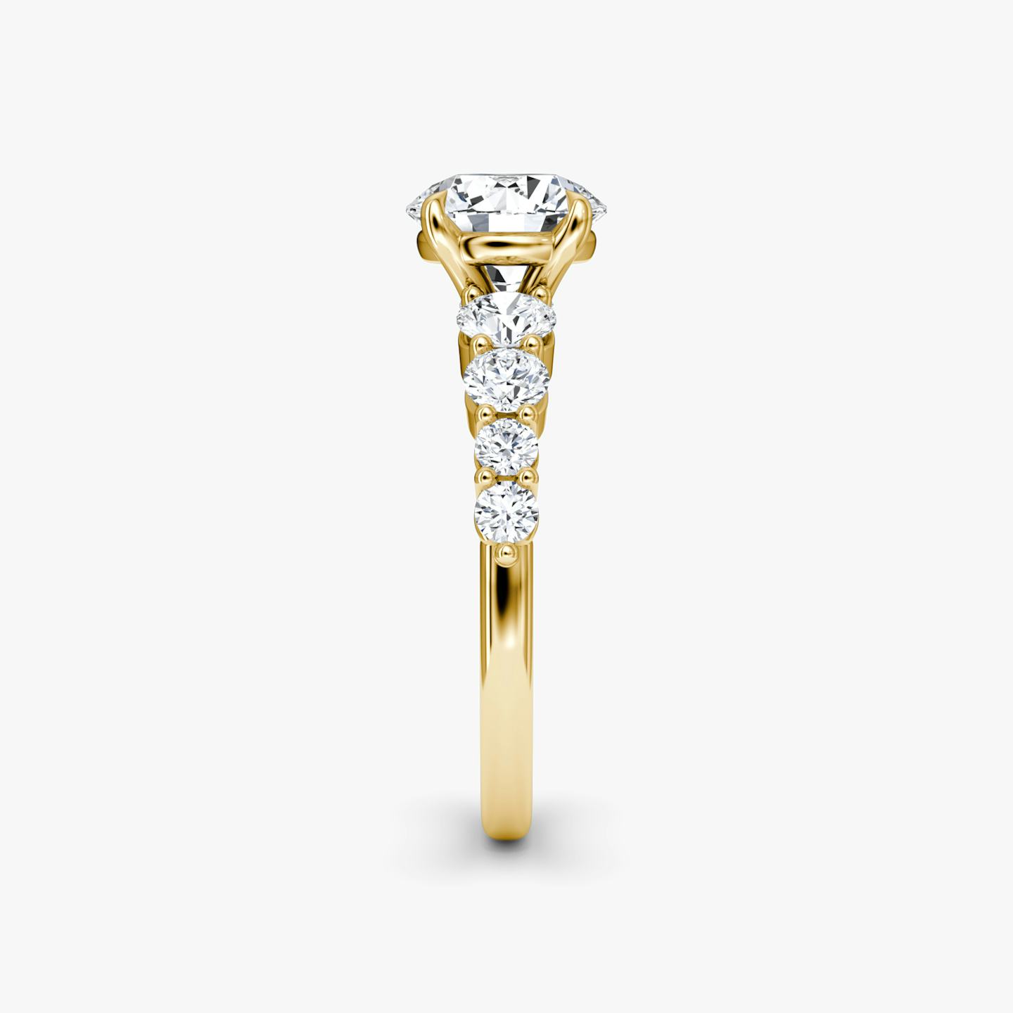 The Graduated Band | Round Brilliant | 18k | 18k Yellow Gold | Carat weight: See full inventory | Diamond orientation: vertical