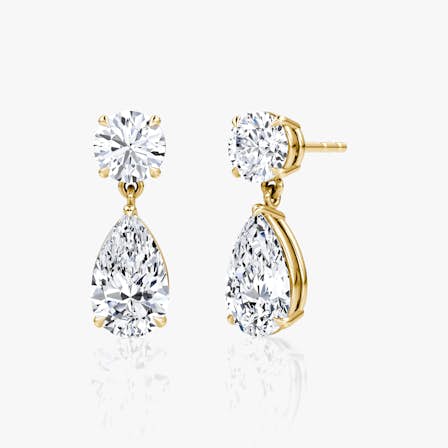 Duo Drop Diamond Earrings
