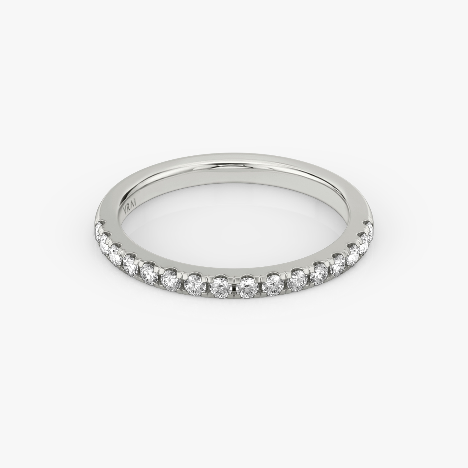 Half pave cheap wedding band
