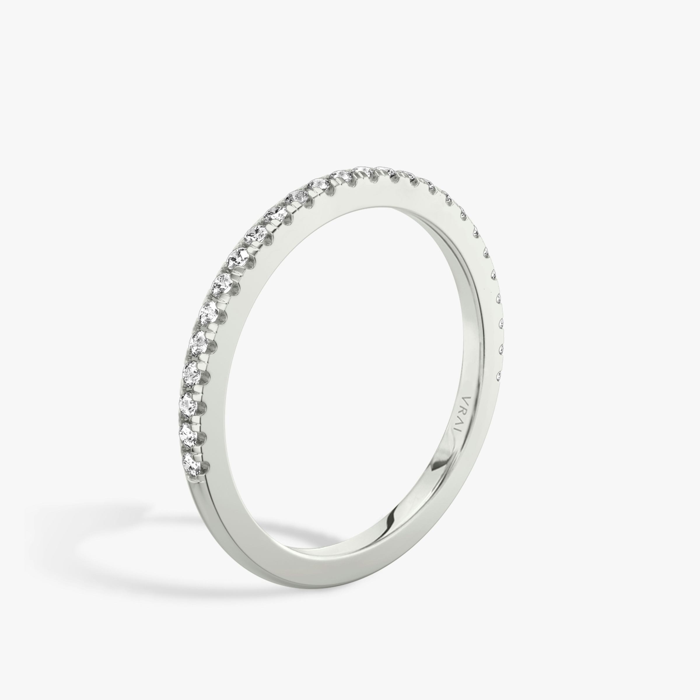 Half Pavé Wedding Band VRAI