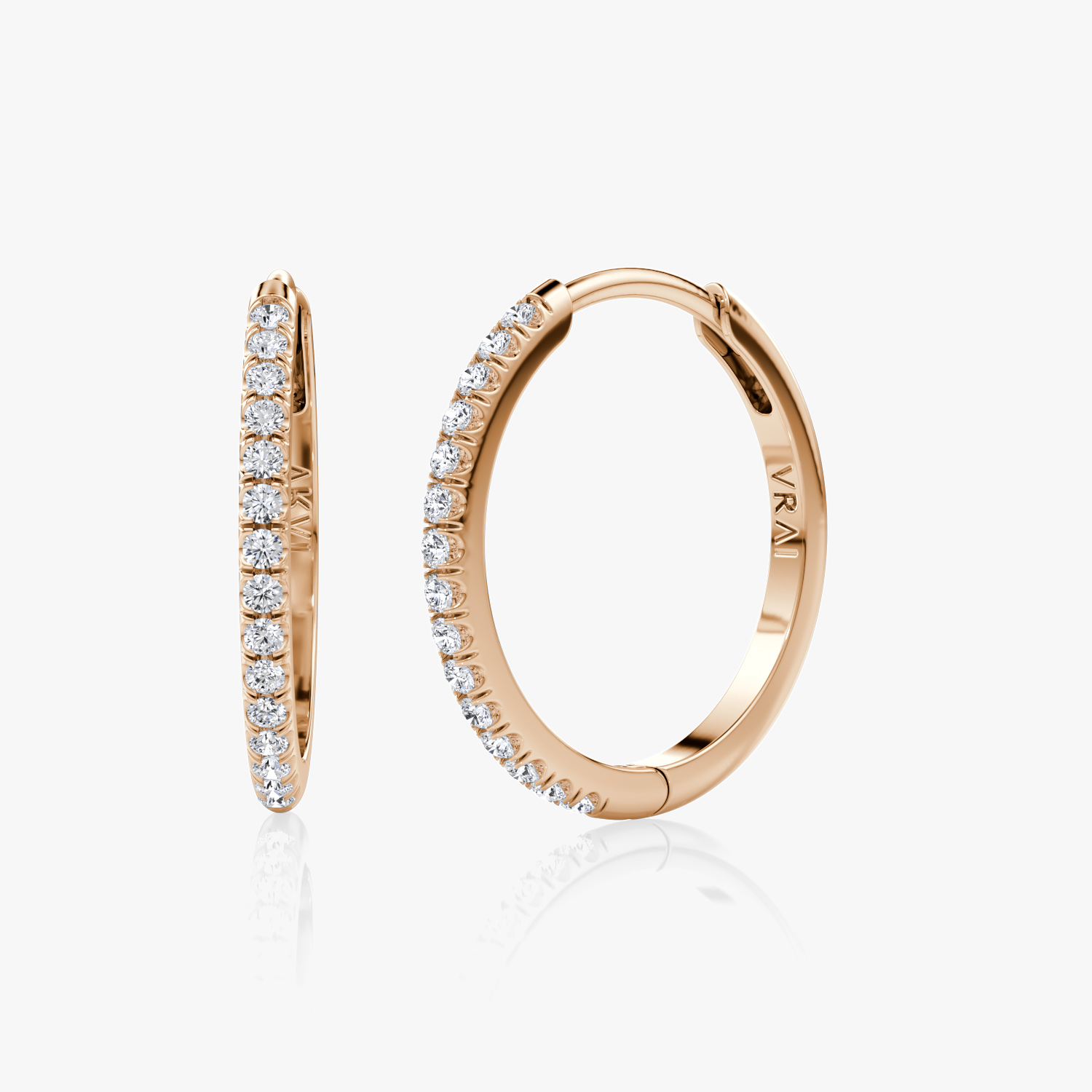 Huggie Hoop Pav Earrings VRAI