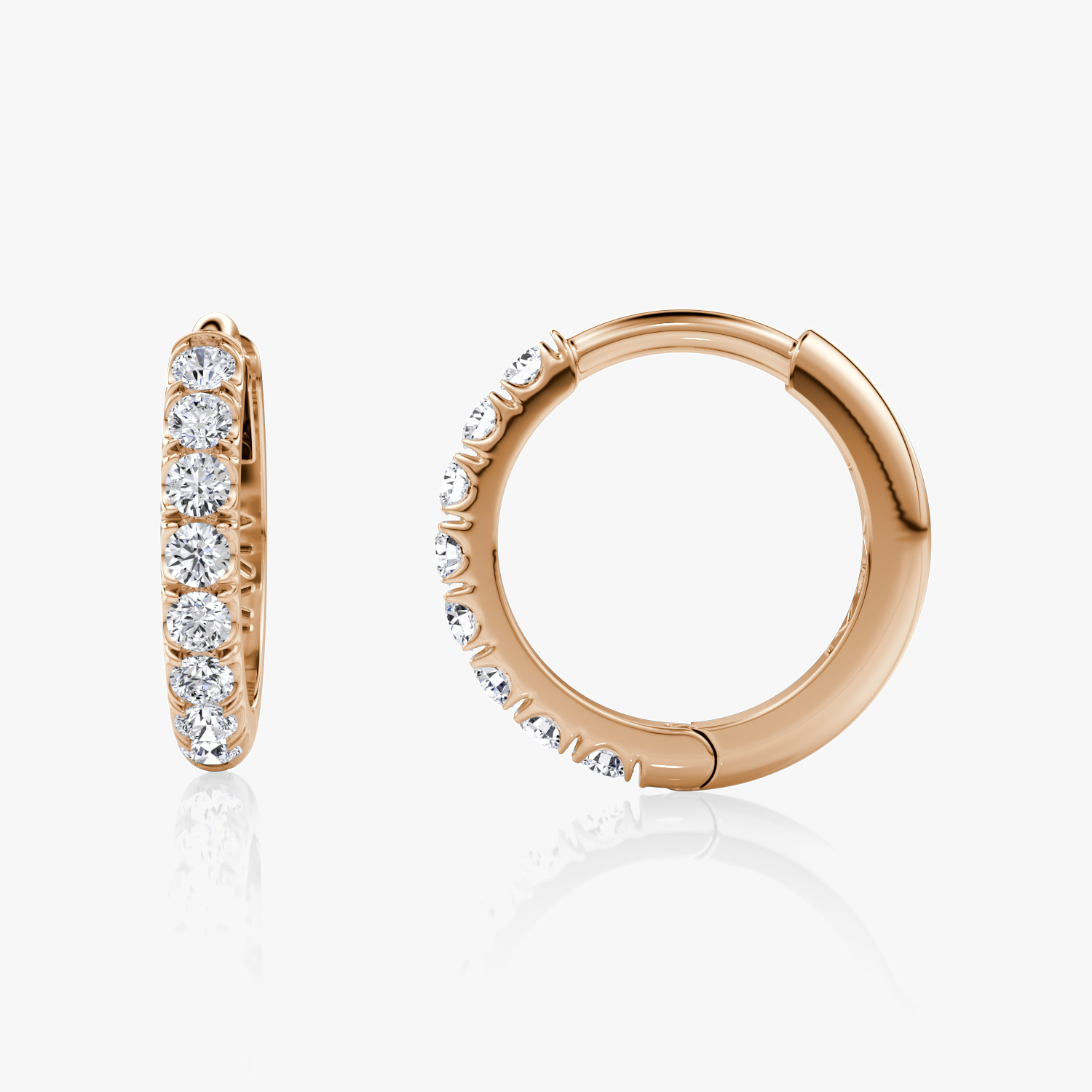 Huggie Hoop Pav Earrings VRAI