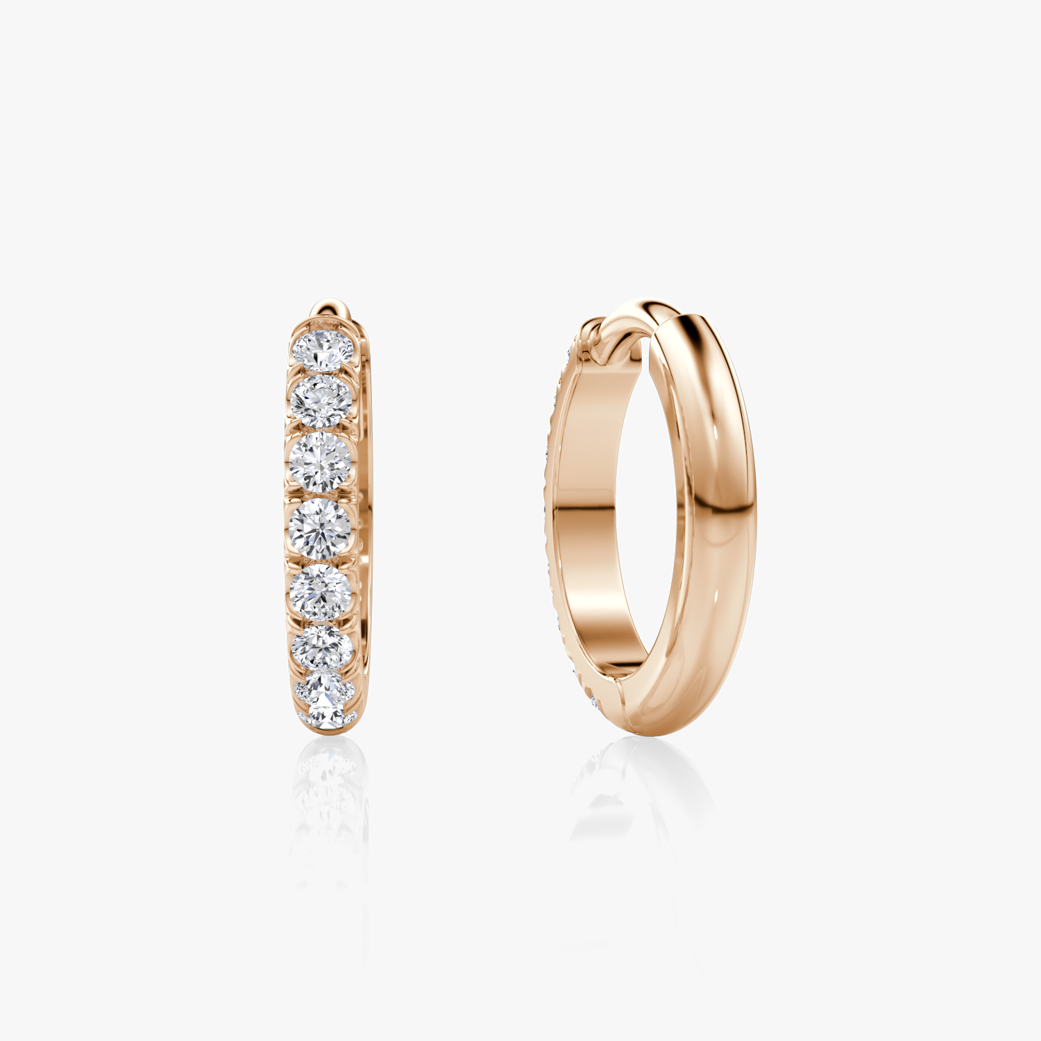 Huggie Hoop Pav Earrings VRAI