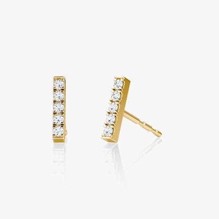 Pave Bar Stud Earrings