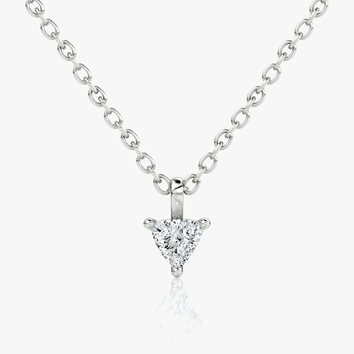 Trillion diamond pendant necklace
