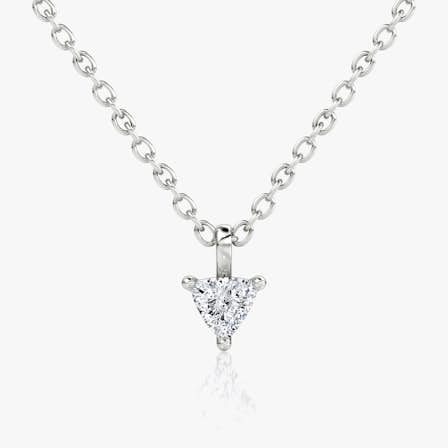 Trillion diamond pendant necklace