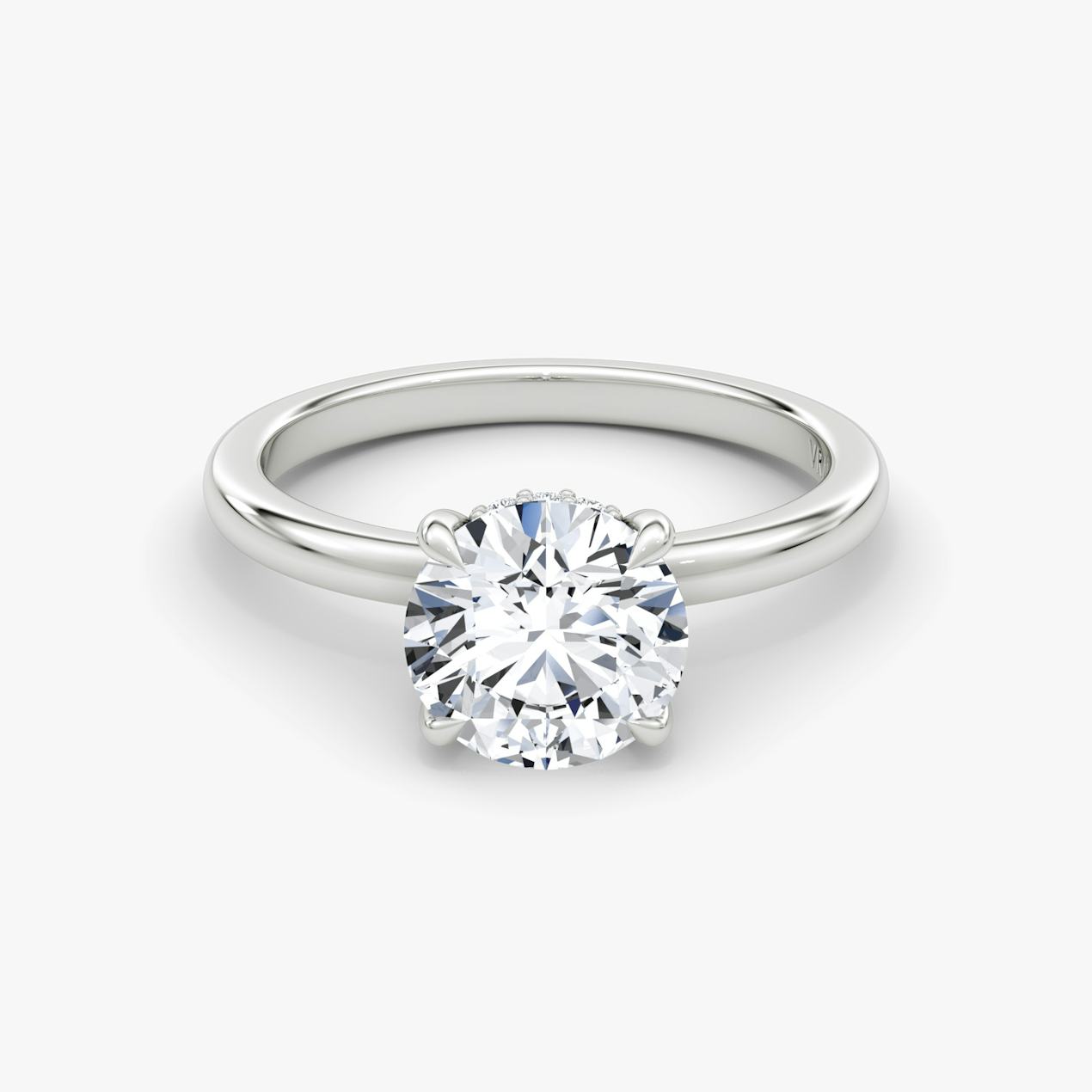 Round Floating Solitaire Ring