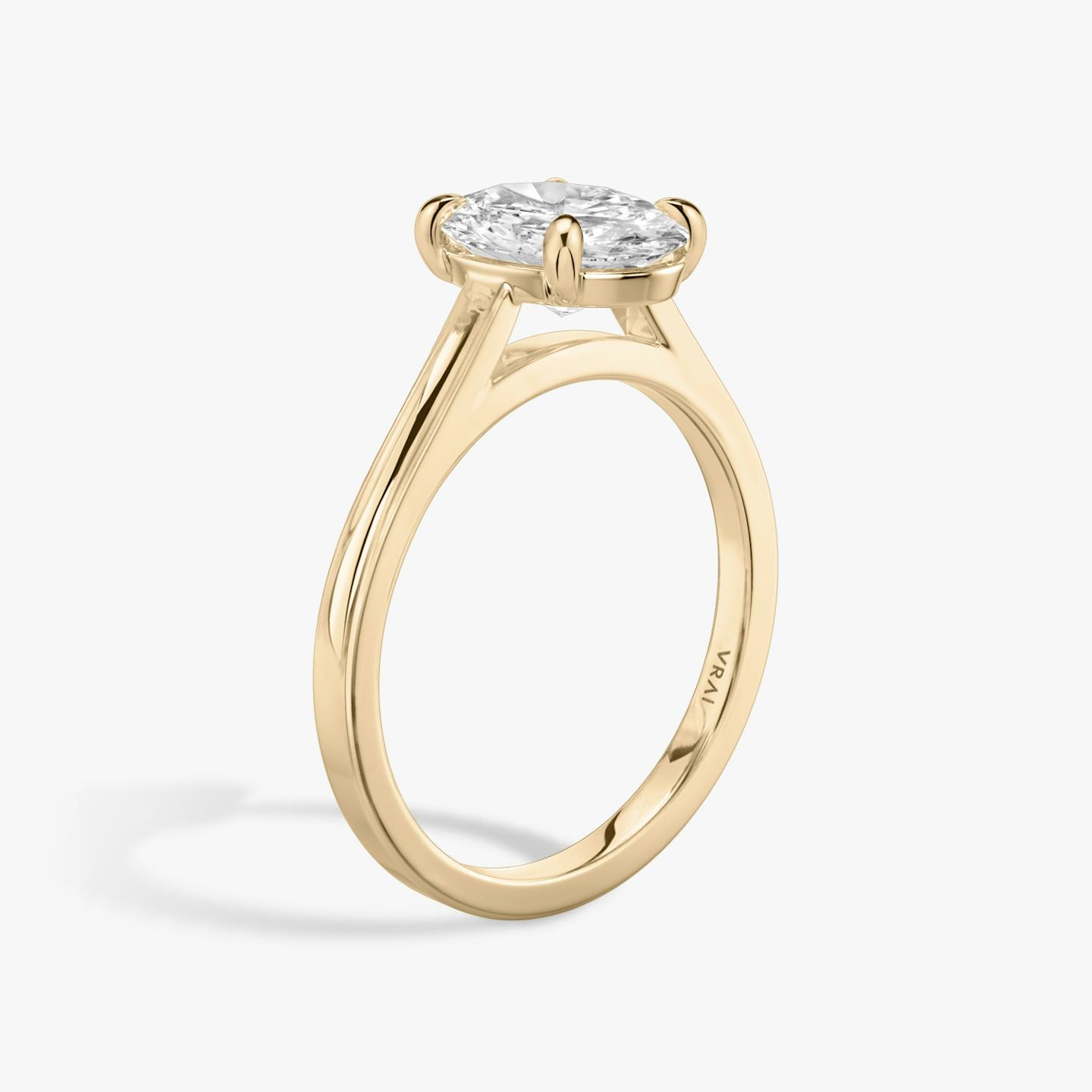 The Cathedral | Oval | 14k | 14k Rose Gold | Band: Plain | Diamond orientation: vertical | Carat weight: See full inventory