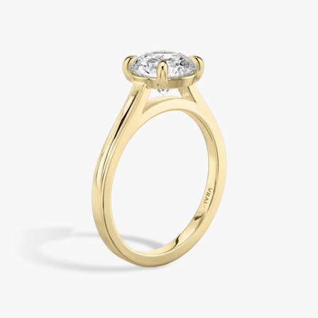 Cathedral Round Diamond Ring
