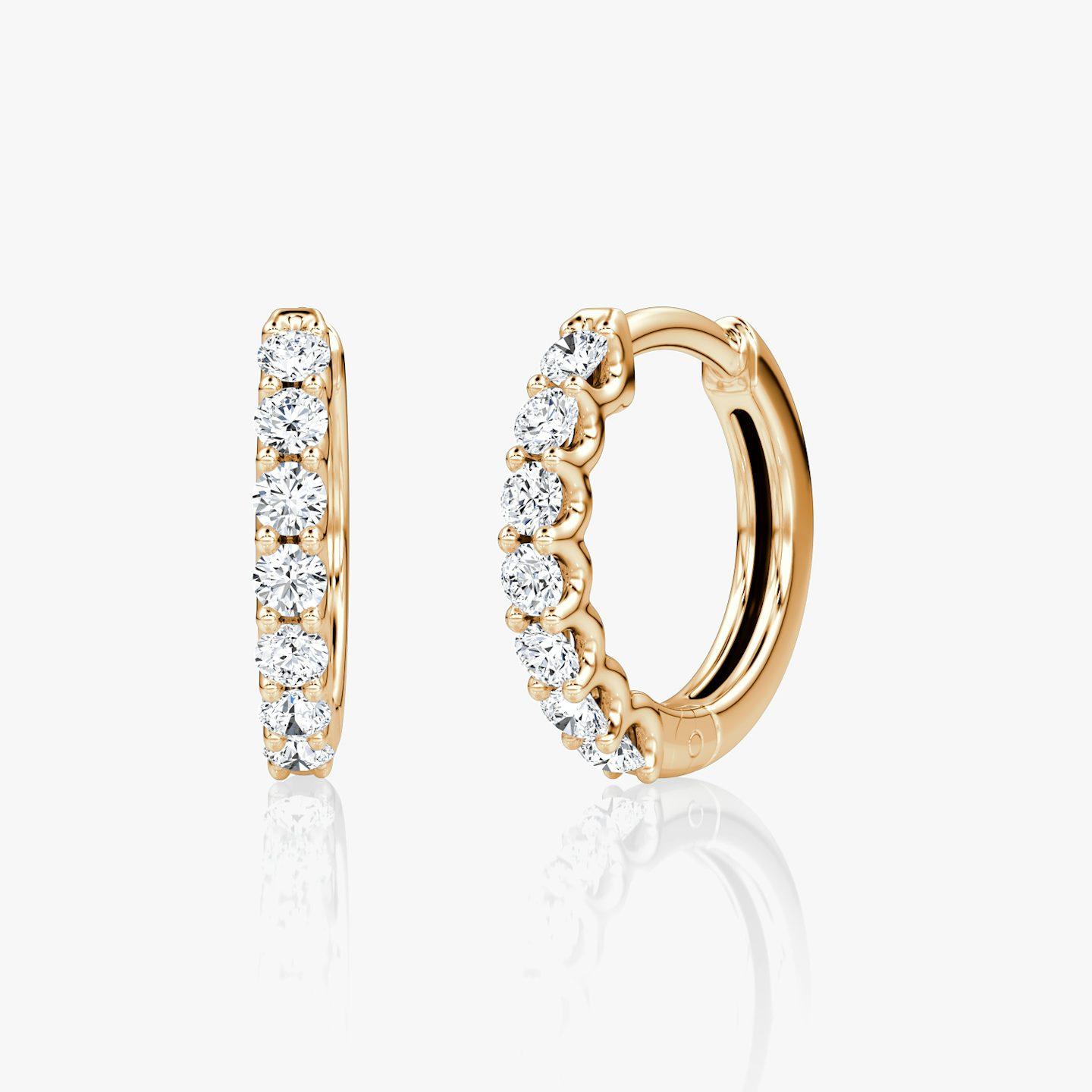 Eternity Hoop | 14k | 14k Rose Gold | Style: Half diamond