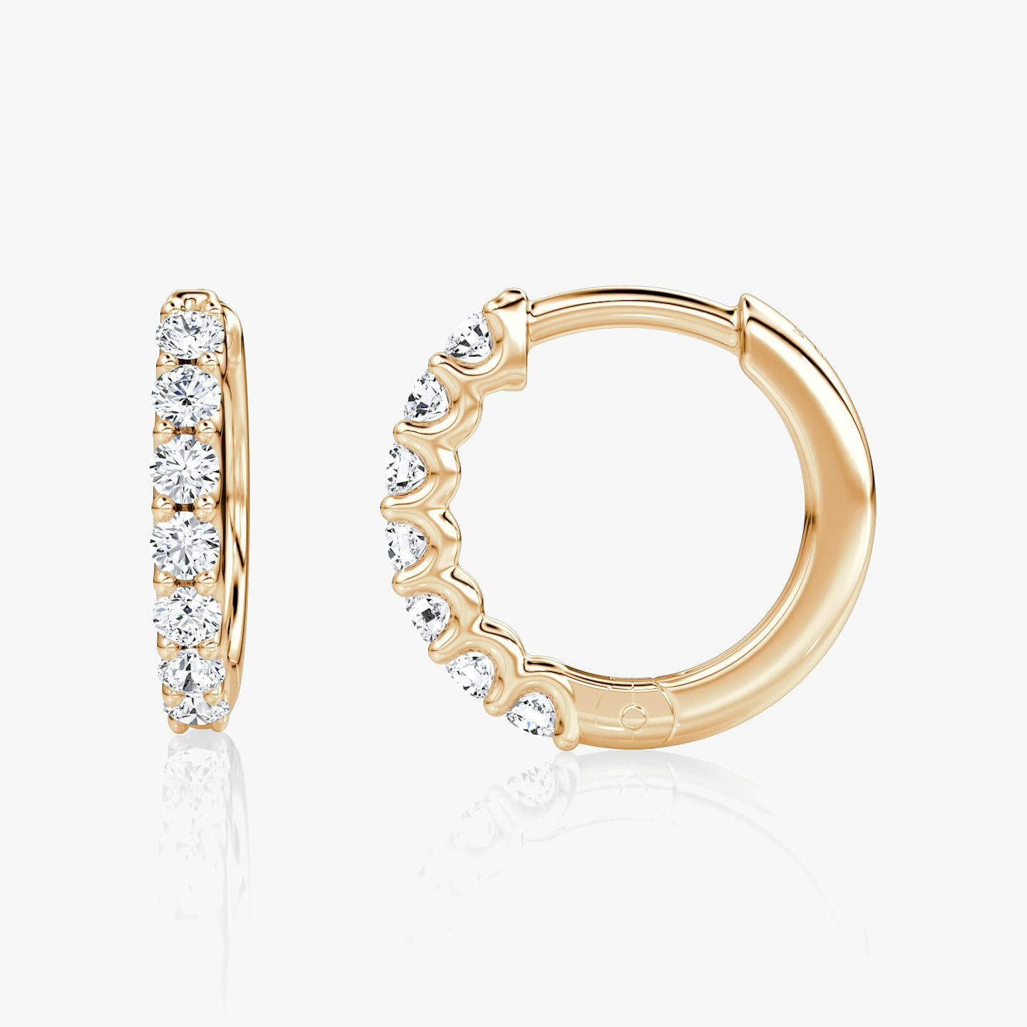 Eternity Hoop | 14k | 14k Rose Gold | Style: Half diamond