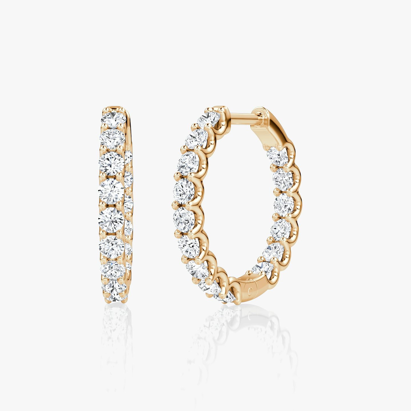 Eternity Hoop | 14k | 14k Rose Gold | Style: Full diamond
