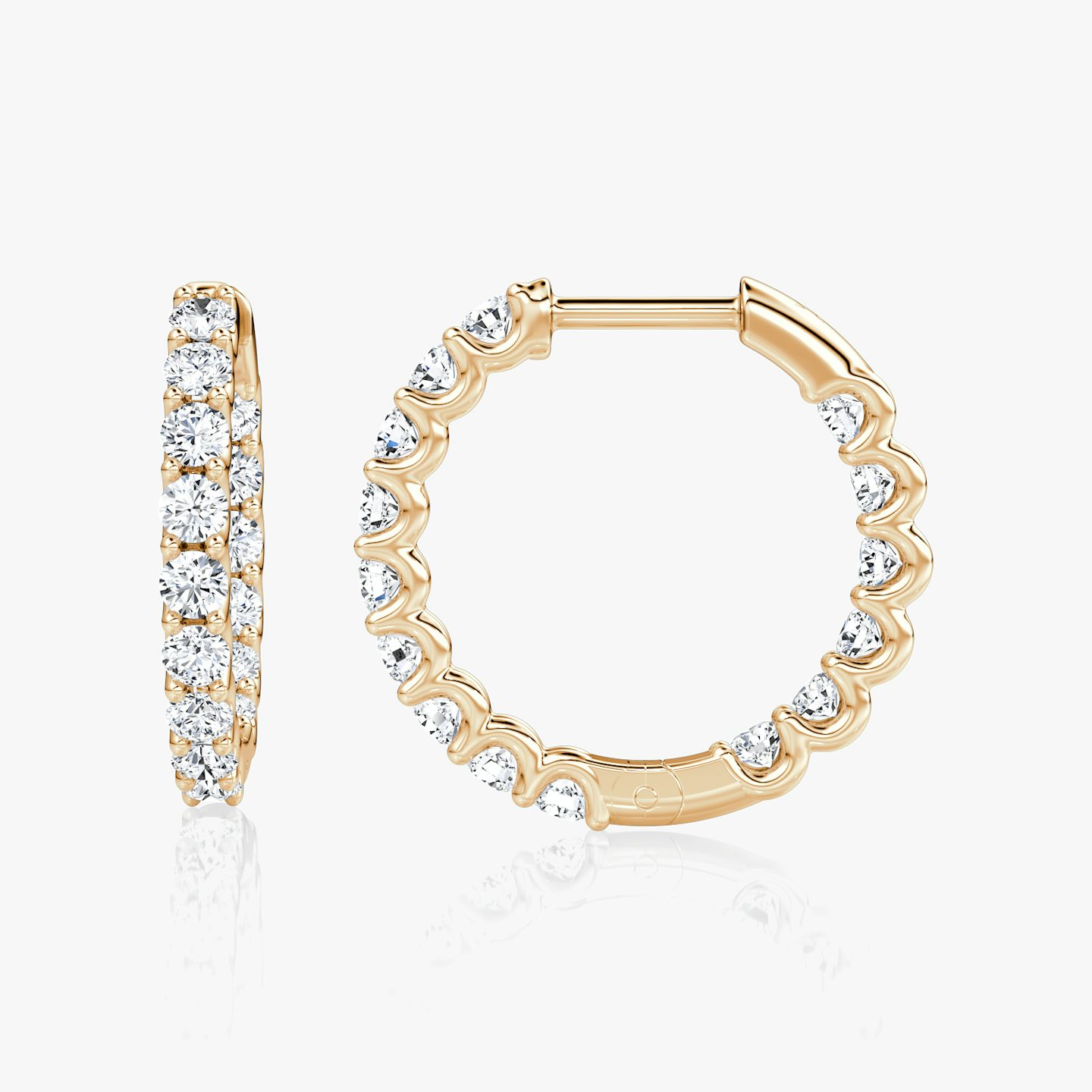 Eternity Hoop | 14k | 14k Rose Gold | Style: Full diamond