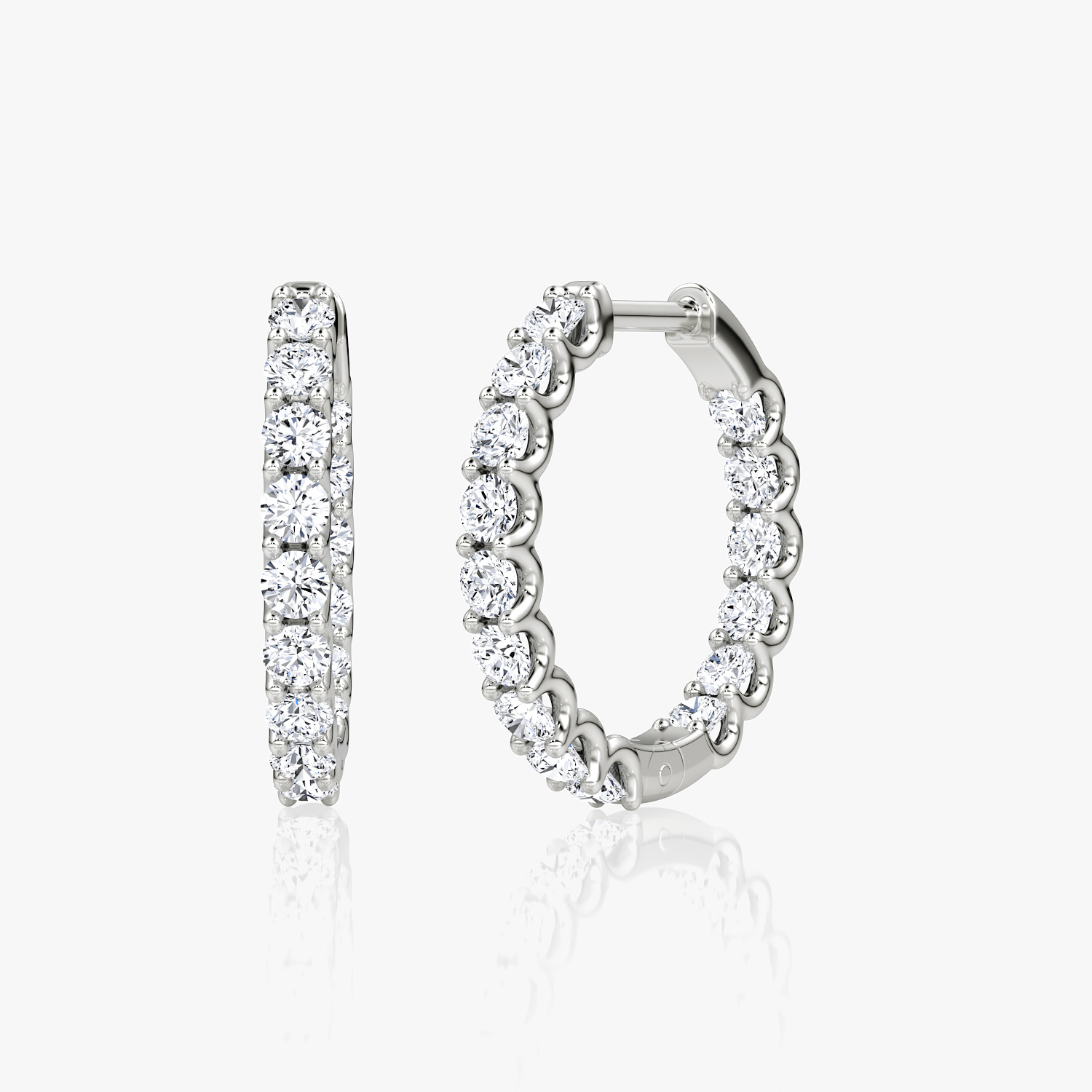 Diamond Infinity Hoop 14k Gold Clicker Earring – FreshTrends