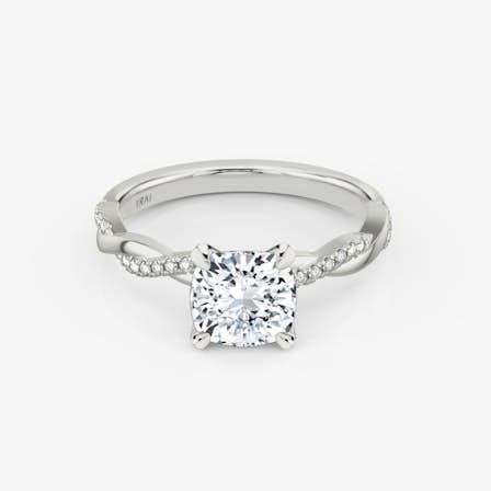 Twisted Classic Cushion Diamond Ring