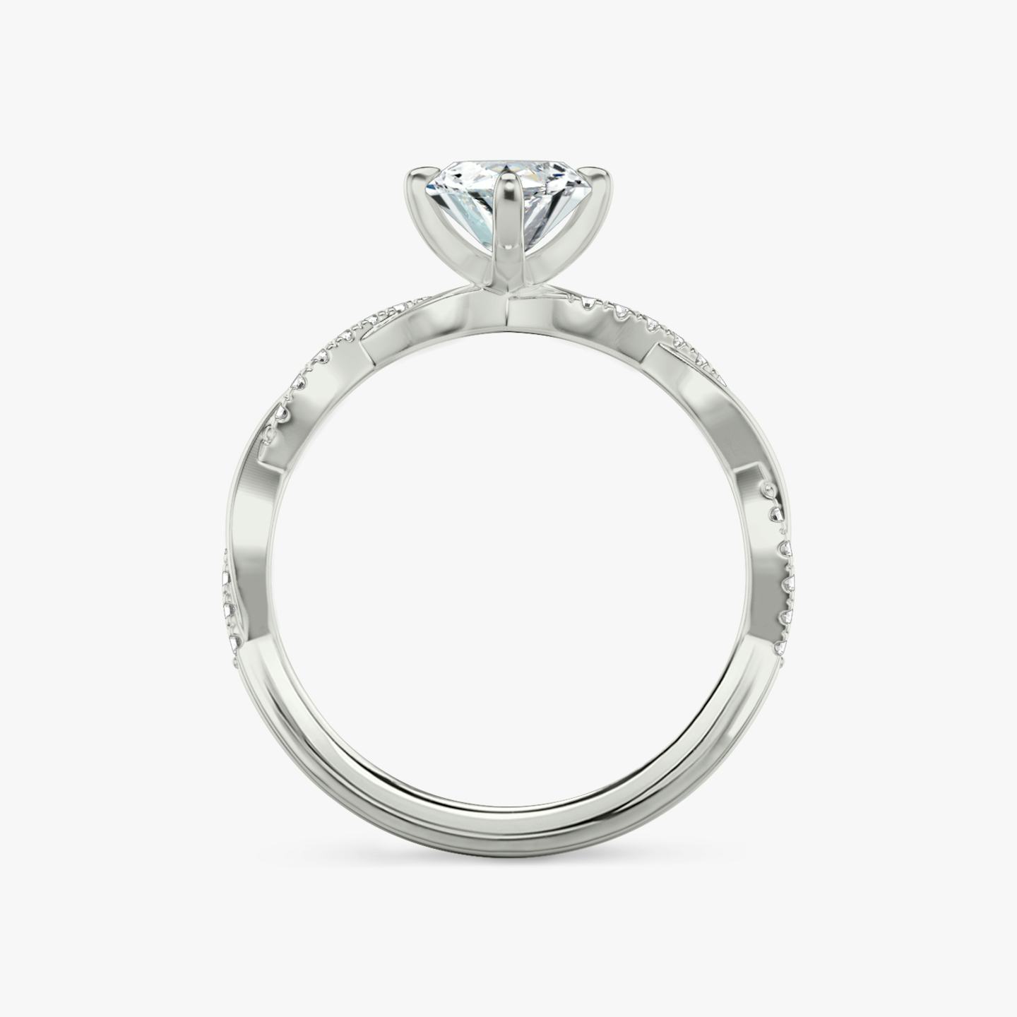 The Twisted Classic | Pavé Marquise | Platinum | Band: Pavé | Diamond orientation: vertical | Carat weight: See full inventory