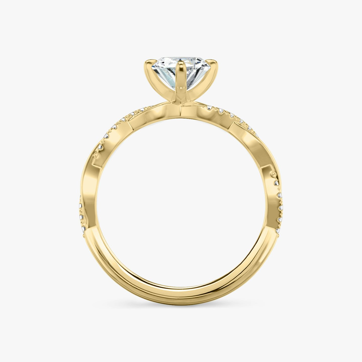 The Twisted Classic | Pavé Marquise | 18k | 18k Yellow Gold | Band: Pavé | Diamond orientation: vertical | Carat weight: See full inventory