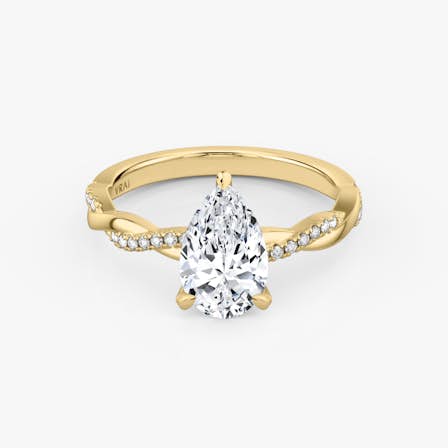Twisted Classic Pear Ring