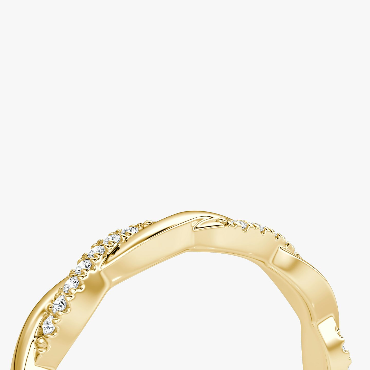 The Twisted Band | 18k | yellow-gold | bandAccent: pave-twisted