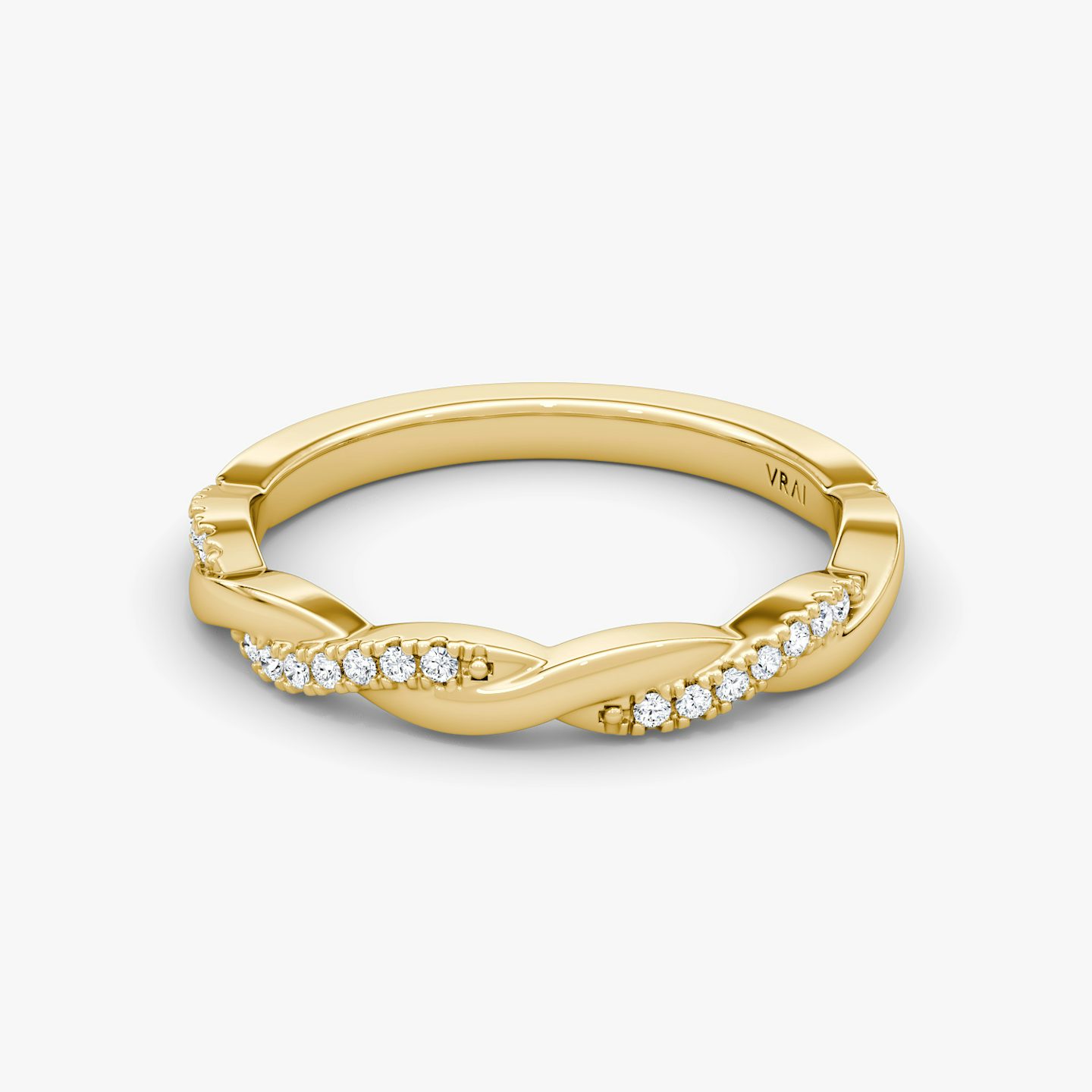 The Twisted Band | 18k | yellow-gold | bandAccent: pave-twisted