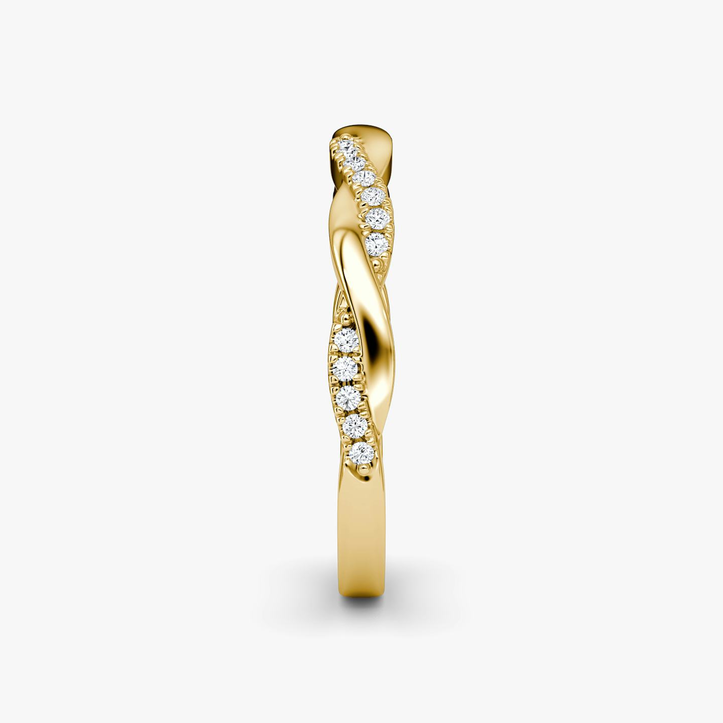Twisted Ehering | 18k | 18k Gelbgold | Ring: pave-twisted