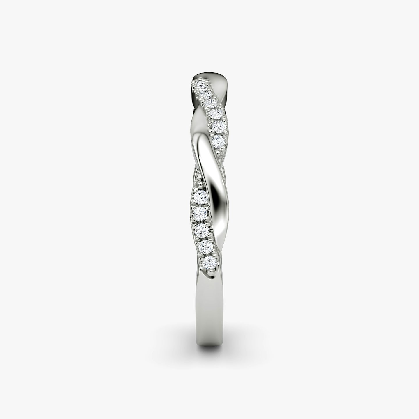 Twisted Ehering | Platin | Ring: pave-twisted