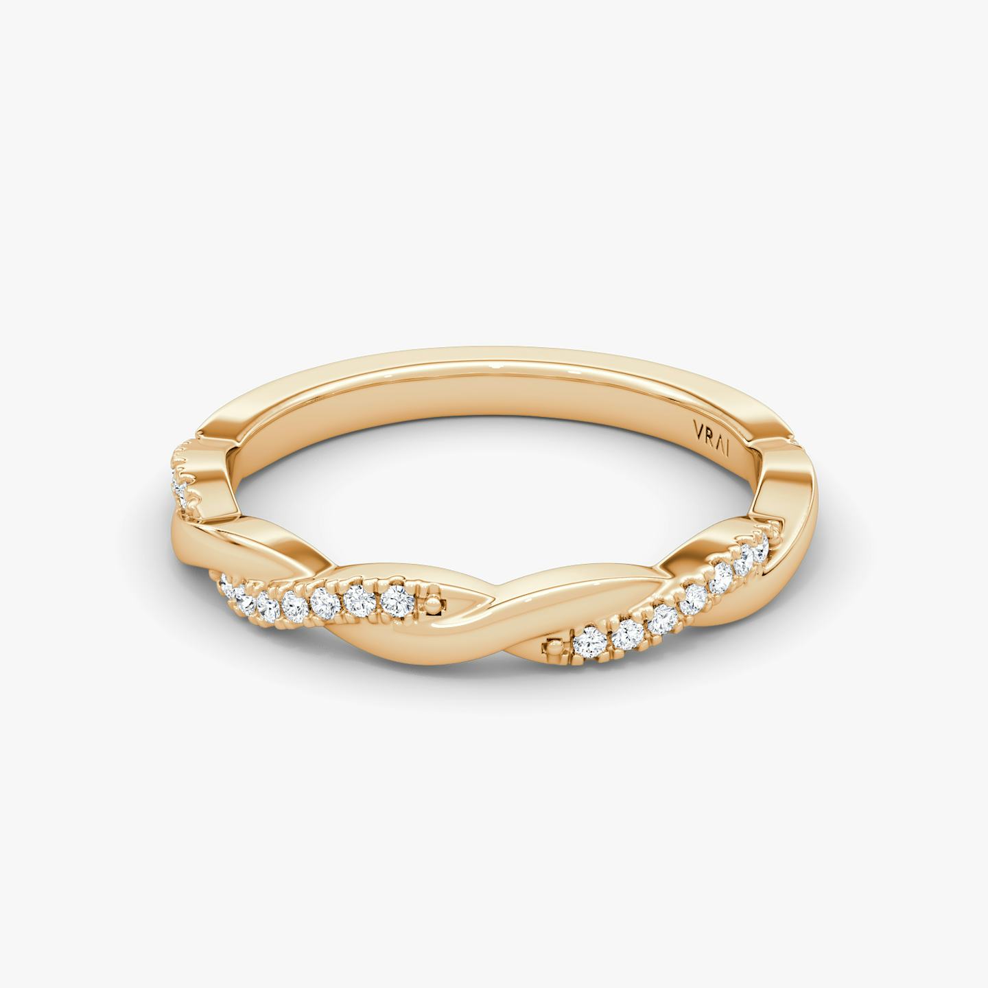 Twisted Ehering | 14k | 14k Roségold | Ring: pave-twisted