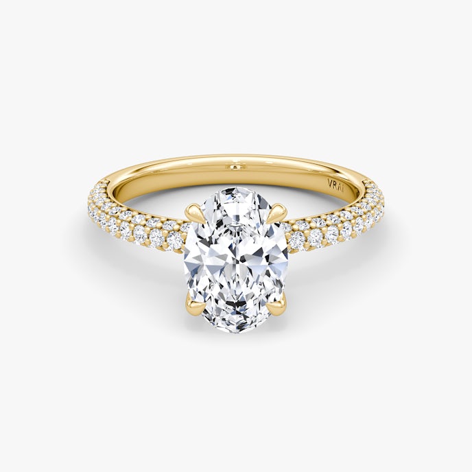 The Pavé DomeOval | Yellow Gold
