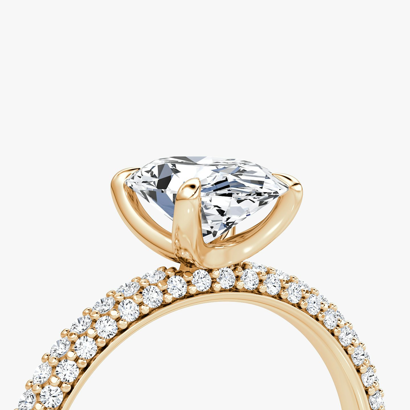 The Pavé Dome | oval | 14k | rose-gold | diamondOrientation: vertical | caratWeight: other