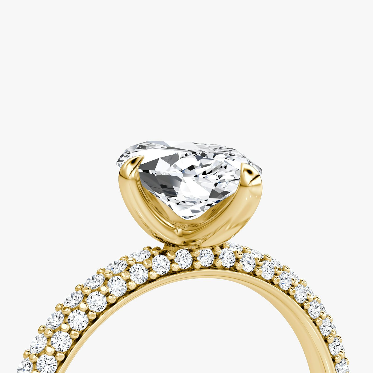 The Pavé Dome | Pavé Marquise | 18k | 18k Yellow Gold | Band: Pavé | Diamond orientation: vertical | Carat weight: See full inventory