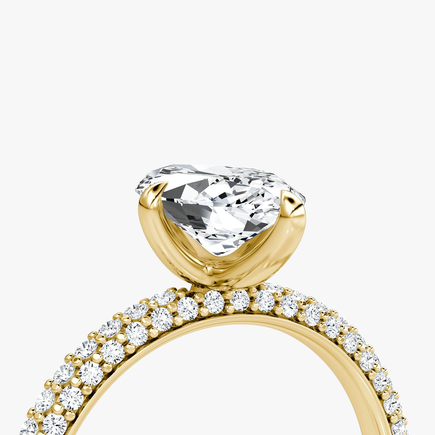 The Pavé Dome | Pavé Marquise | 18k | 18k Yellow Gold | Diamond orientation: vertical | Carat weight: See full inventory