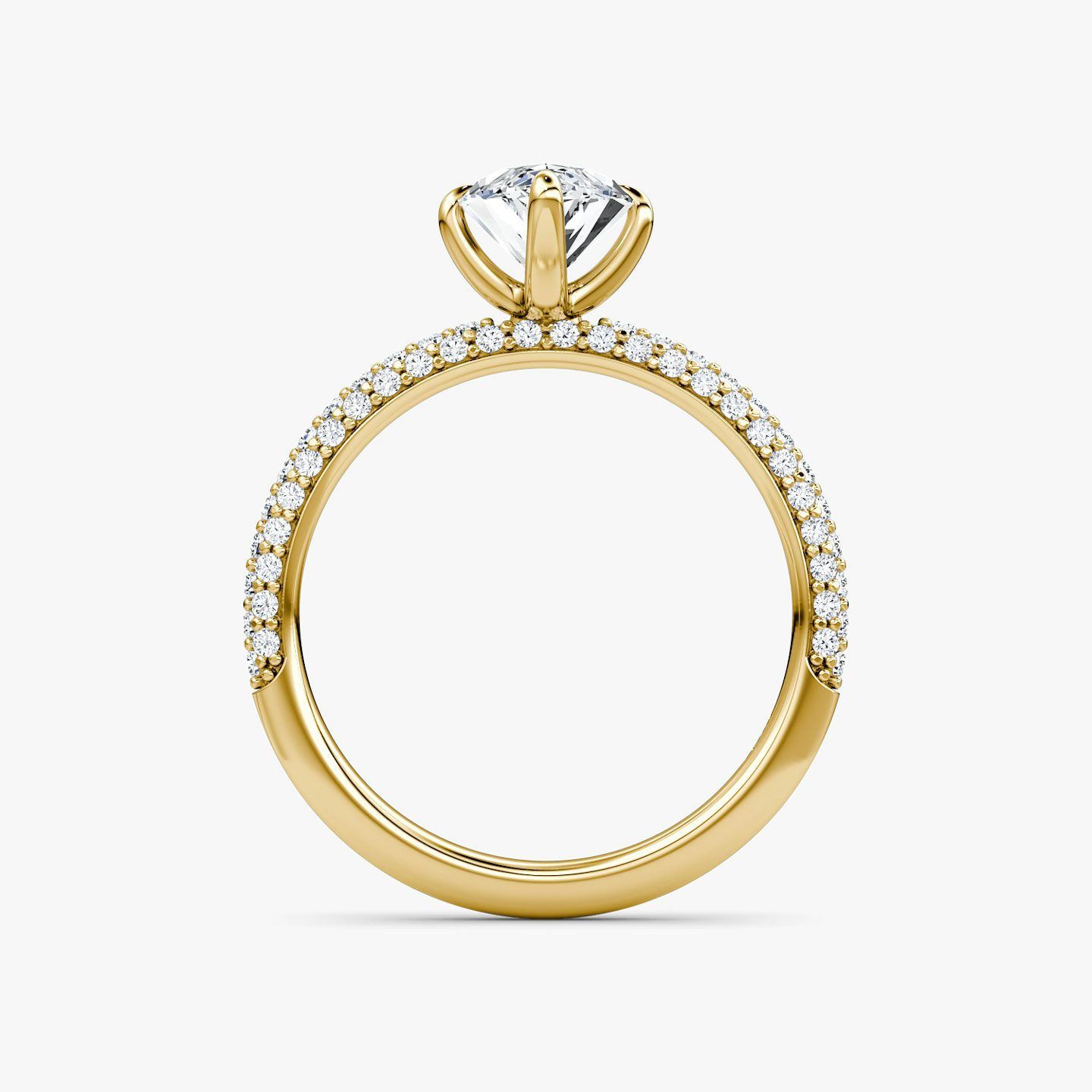 The Pavé Dome | Pavé Marquise | 18k | 18k Yellow Gold | Band: Pavé | Diamond orientation: vertical | Carat weight: See full inventory