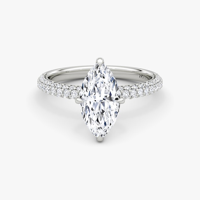 The Pavé DomeMarquise | White Gold