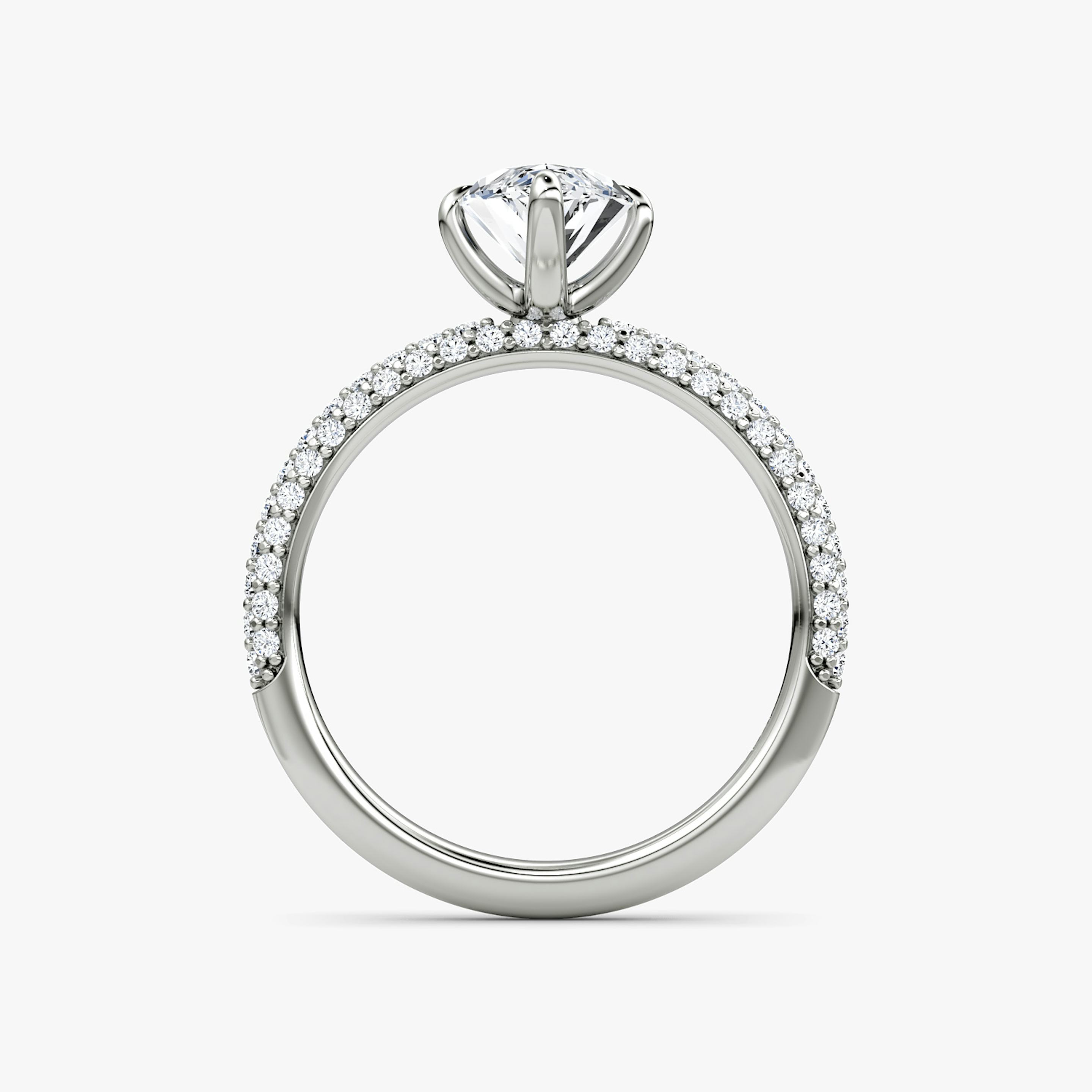 The Pavé Dome | Pavé Marquise | Platinum | Diamond orientation: vertical | Carat weight: See full inventory