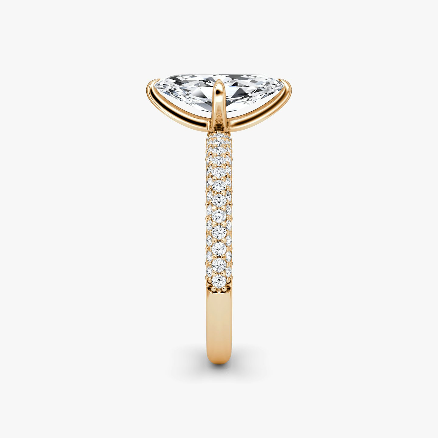 The Pavé Dome | Pavé Marquise | 14k | 14k Rose Gold | Band: Pavé | Diamond orientation: vertical | Carat weight: See full inventory