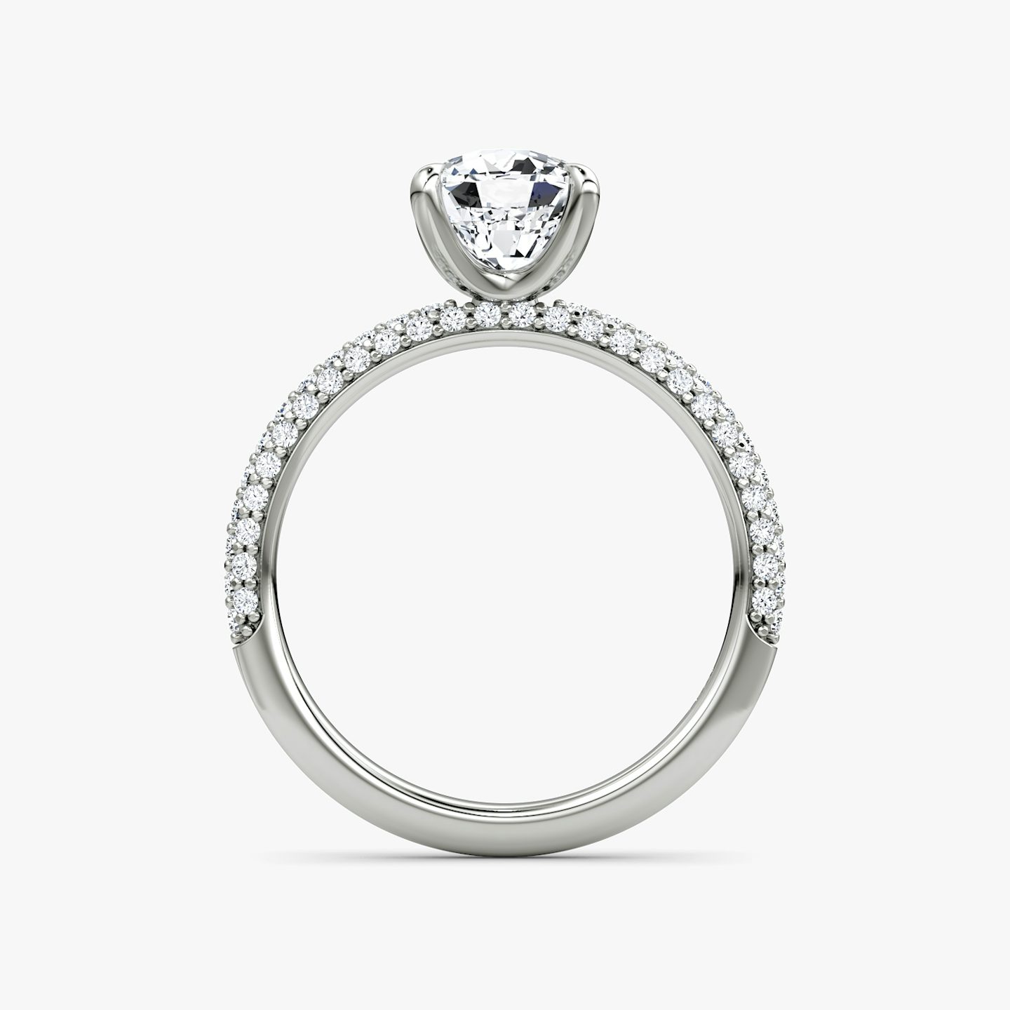 The Pavé Dome | Pavé Cushion | 18k | 18k White Gold | Diamond orientation: vertical | Carat weight: See full inventory
