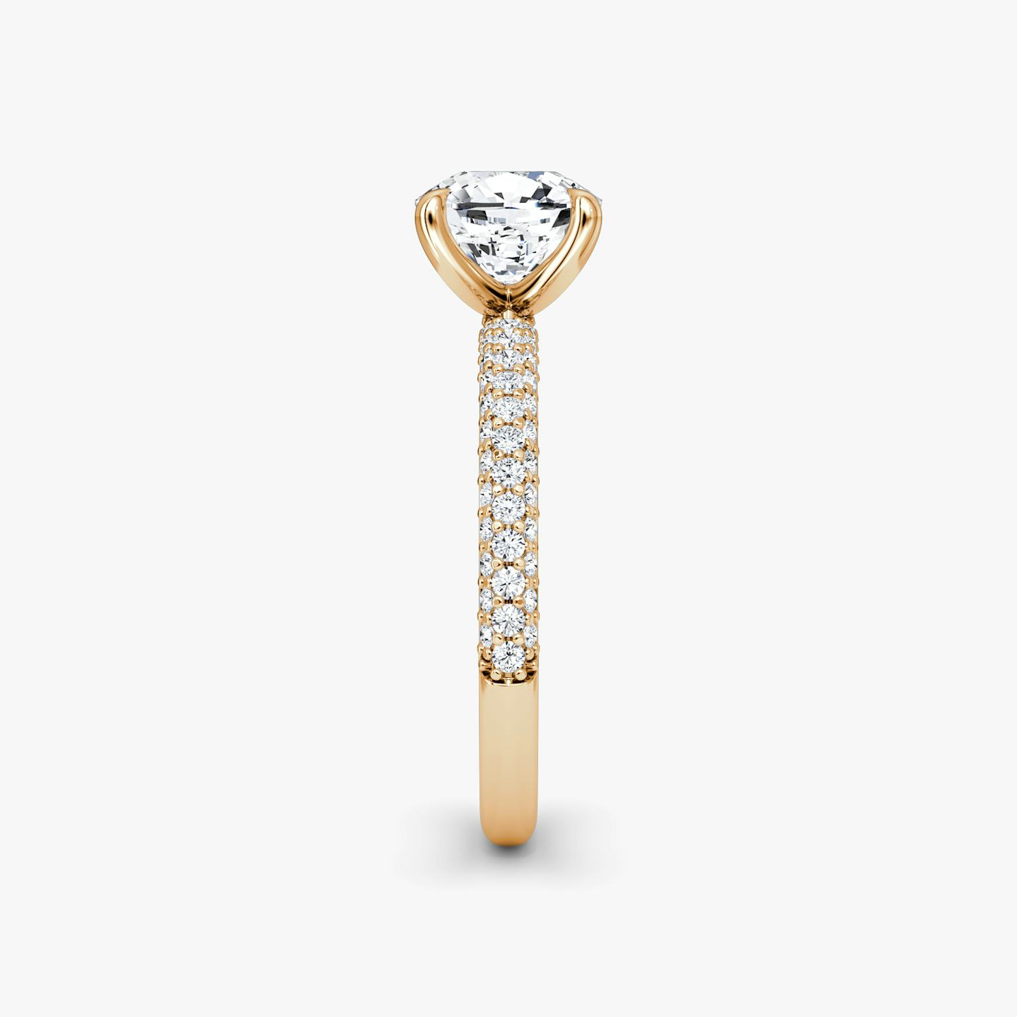 The Pavé Dome | Pavé Cushion | 14k | 14k Rose Gold | Diamond orientation: vertical | Carat weight: See full inventory