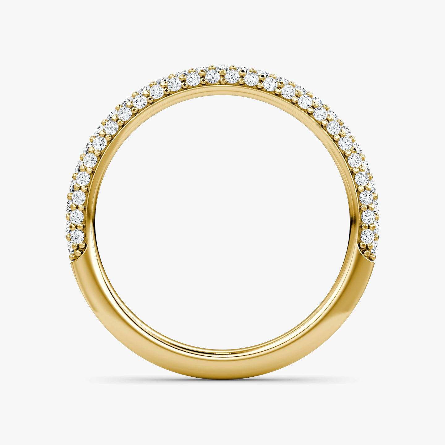 The Pavé Dome Band | 18k | yellow-gold | bandAccent: pave