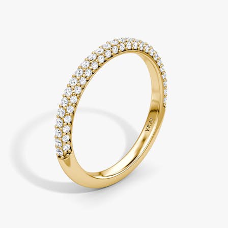 Pave wedding band