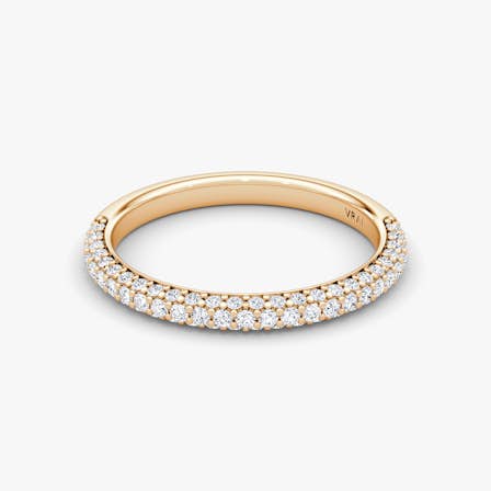 Pave Dome Wedding Band