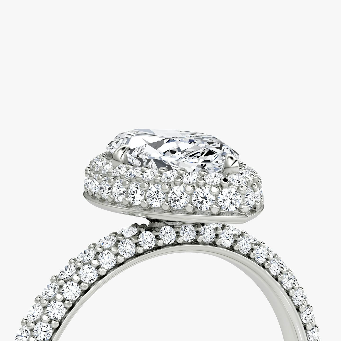 The Halo Dome | Pavé Marquise | 18k | 18k White Gold | Diamond orientation: vertical | Carat weight: See full inventory