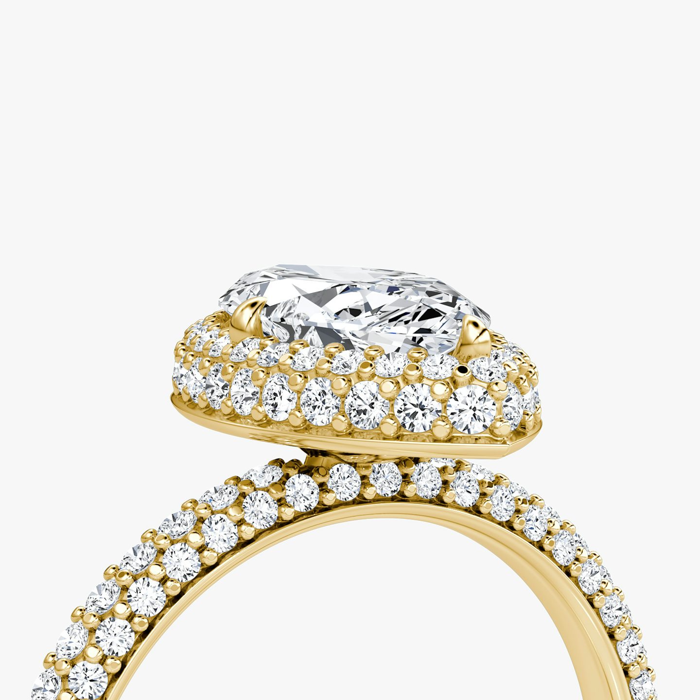 The Halo Dome | Pavé Marquise | 18k | 18k Yellow Gold | Band: Pavé | Diamond orientation: vertical | Carat weight: See full inventory