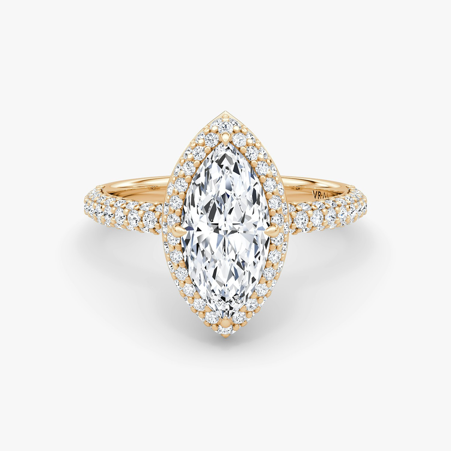 Halo Dome Marquise Engagement Ring | 14k Rose Gold