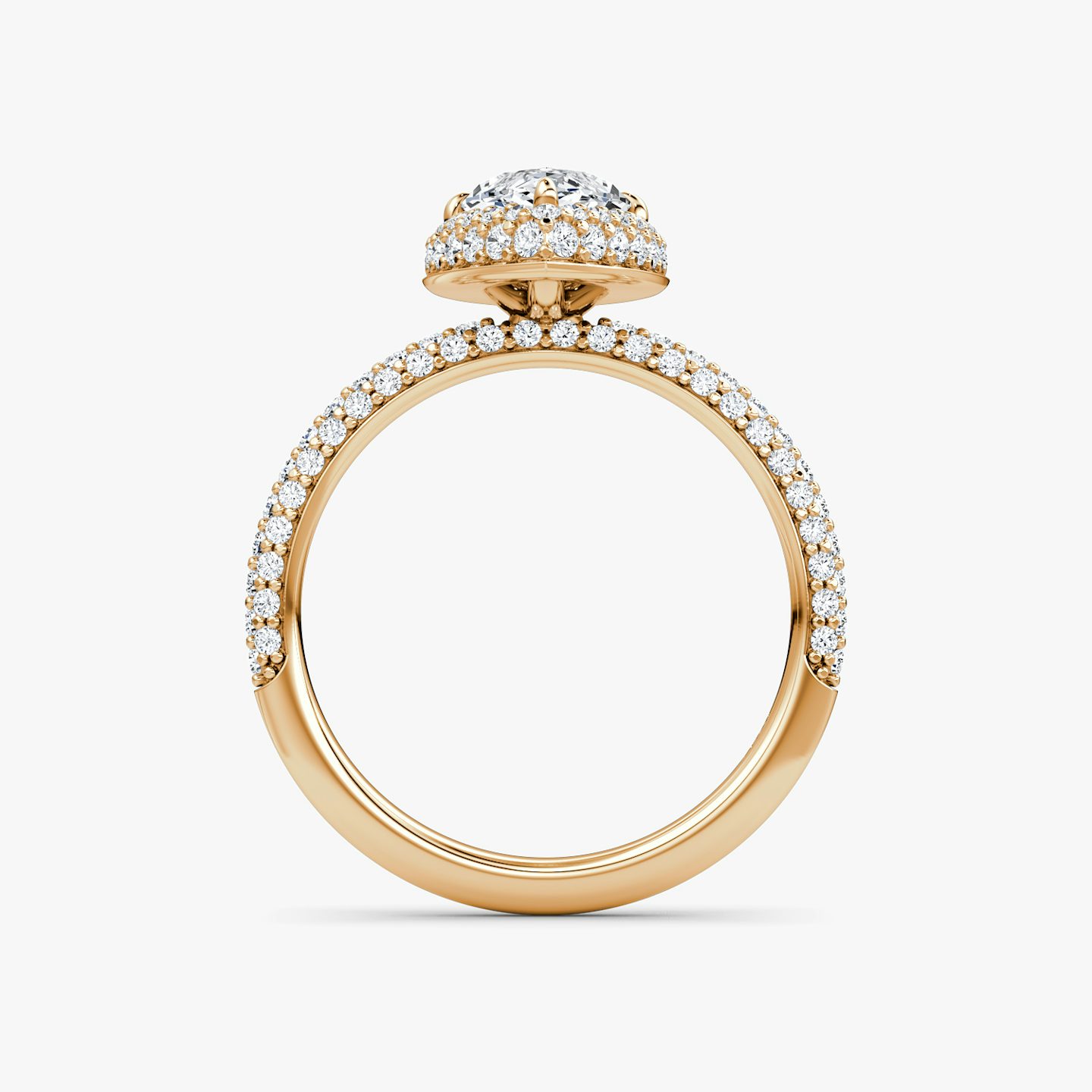 The Halo Dome | Pavé Marquise | 14k | 14k Rose Gold | Band: Pavé | Diamond orientation: vertical | Carat weight: See full inventory