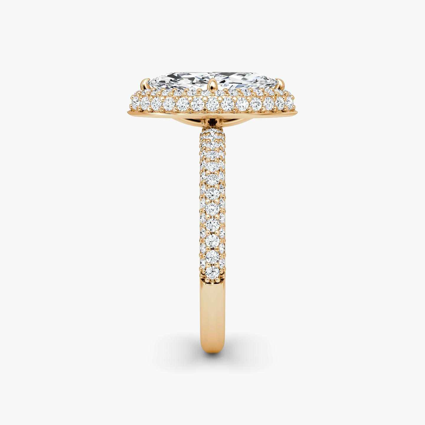 The Halo Dome | Pavé Marquise | 14k | 14k Rose Gold | Diamond orientation: vertical | Carat weight: See full inventory